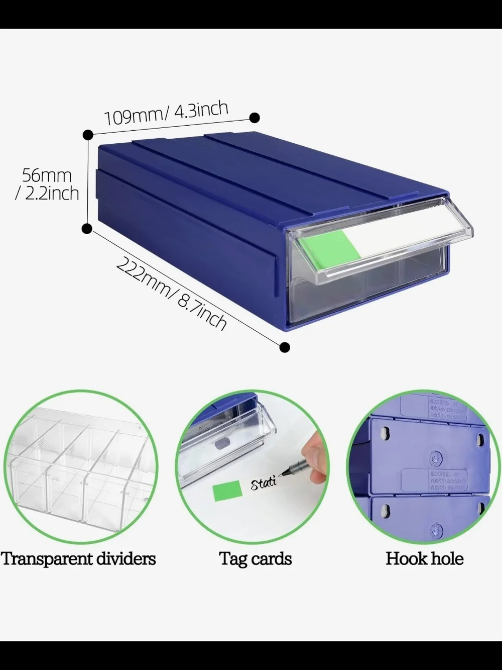 NEW*Storage Box Cabinet, Sewing, Hardware, Craft, 9pcs Drawer Organizer